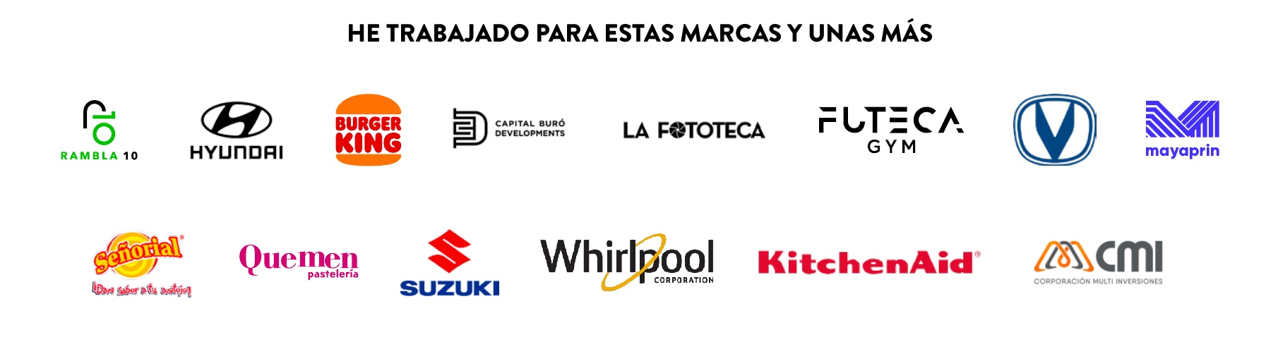Marcas con las que ha trabajado Brandonn López